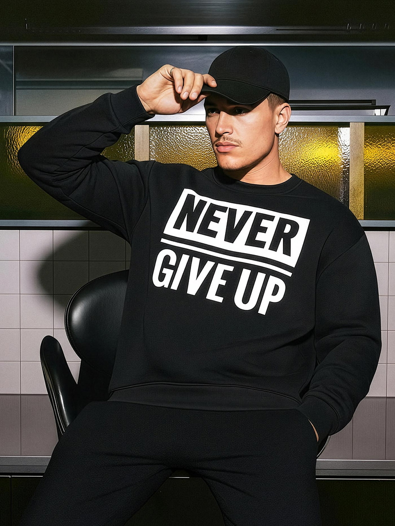 Pánská Mikina Černá OZONEE JS/8B1769/3