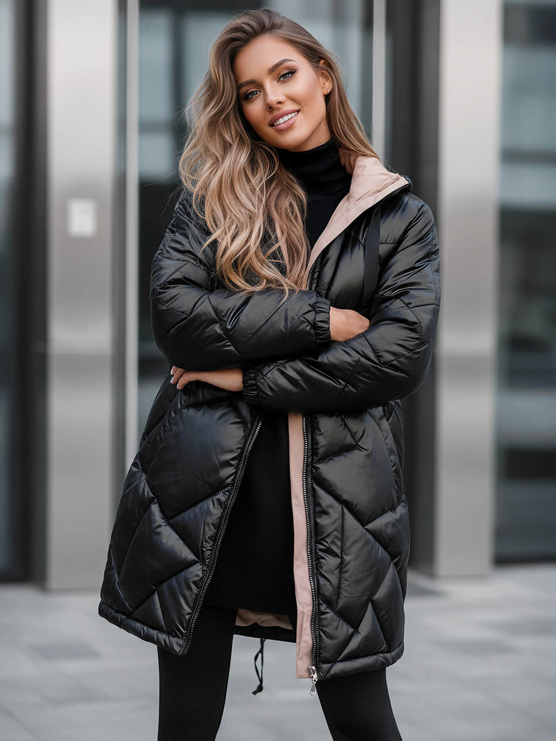 Dámská Bunda Černá OZONEE JS/5M3189/392Z