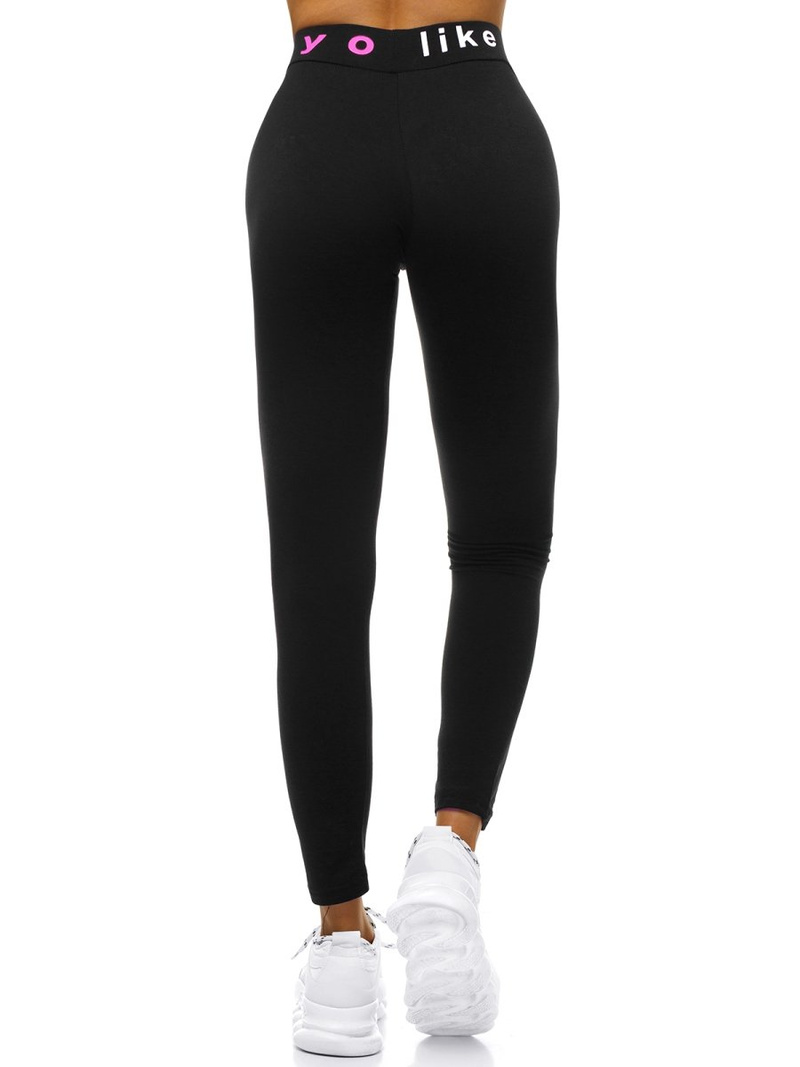 Dámské legíny černo-růžové OZONEE O/82353