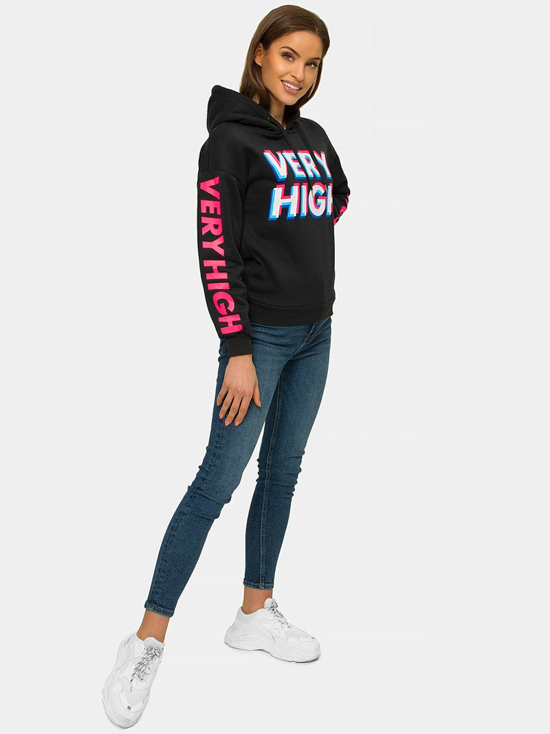 Dámská Mikina Černá OZONEE JS/B26012