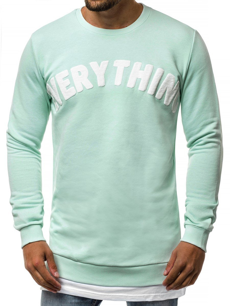 Pánská Mikina Mentolová OZONEE B/181905