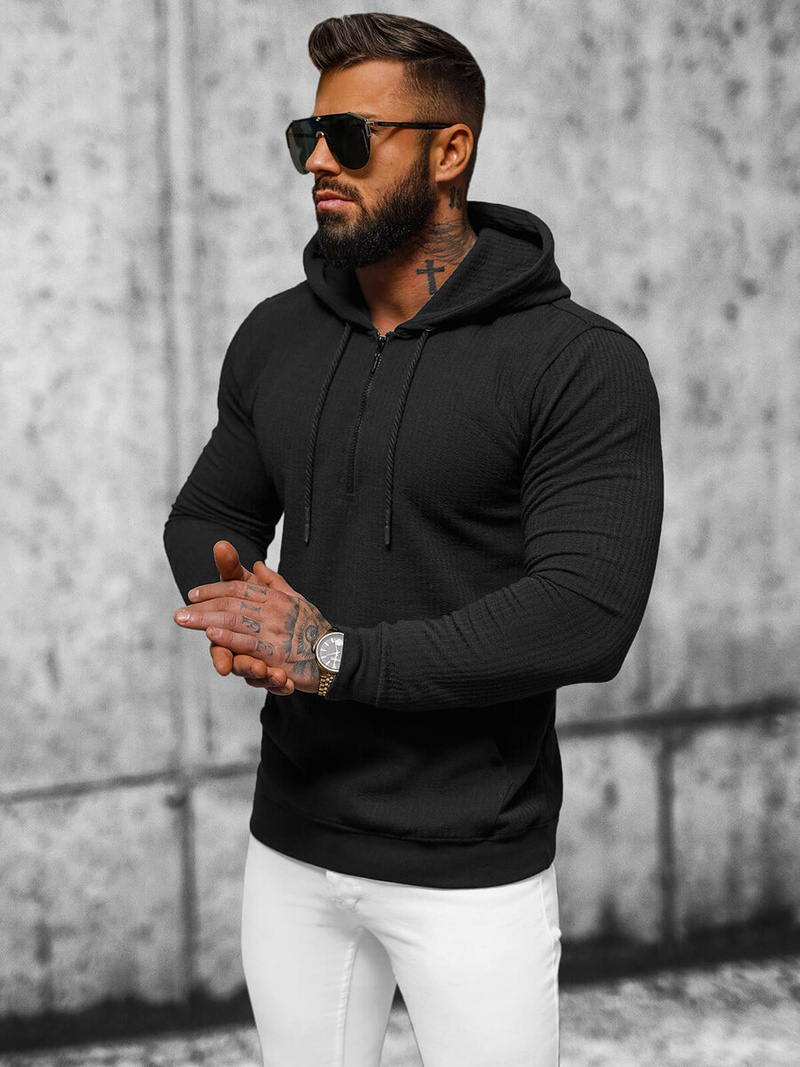 Pánská Mikina Černá OZONEE O/TB2273