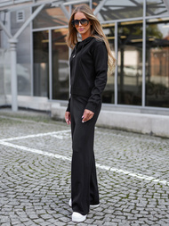 Dámská dvoudílná tepláková souprava černá OZONEE JS/26C8803/3