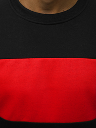 Pánská Mikina Černo-Červená OZONEE JS/2010