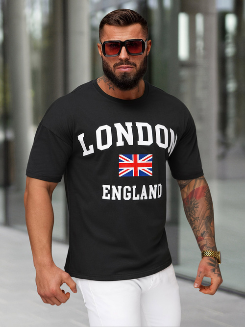 Pánské Tričko Černé OZONEE JS/8B1373/3