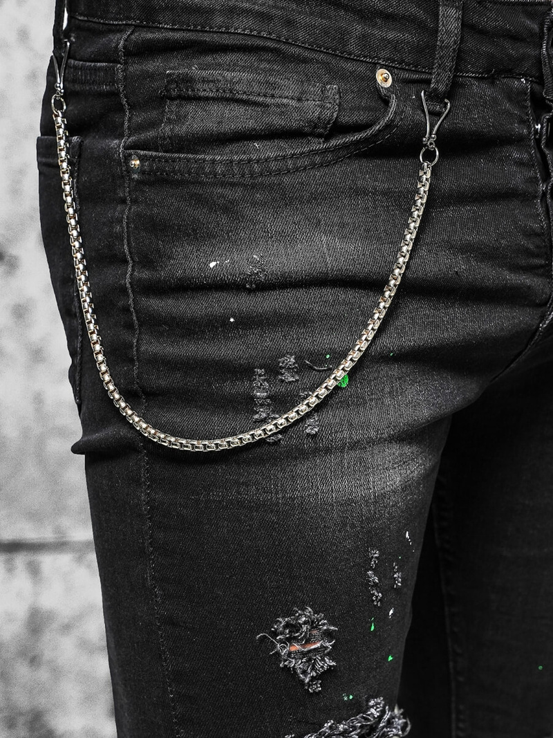 Pánské Džíny Černé OZONEE O/MB460