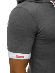 Pánské Tričko Tmavě-Šedý OZONEE O/1273Z