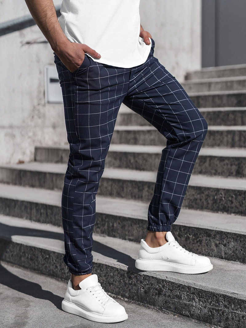 Pánské Chino Kalhoty Námořnické Modré OZONEE DJ/2275/22Z