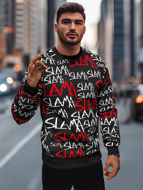 Pánská Mikina Černá OZONEE JS/8B1190/3Z