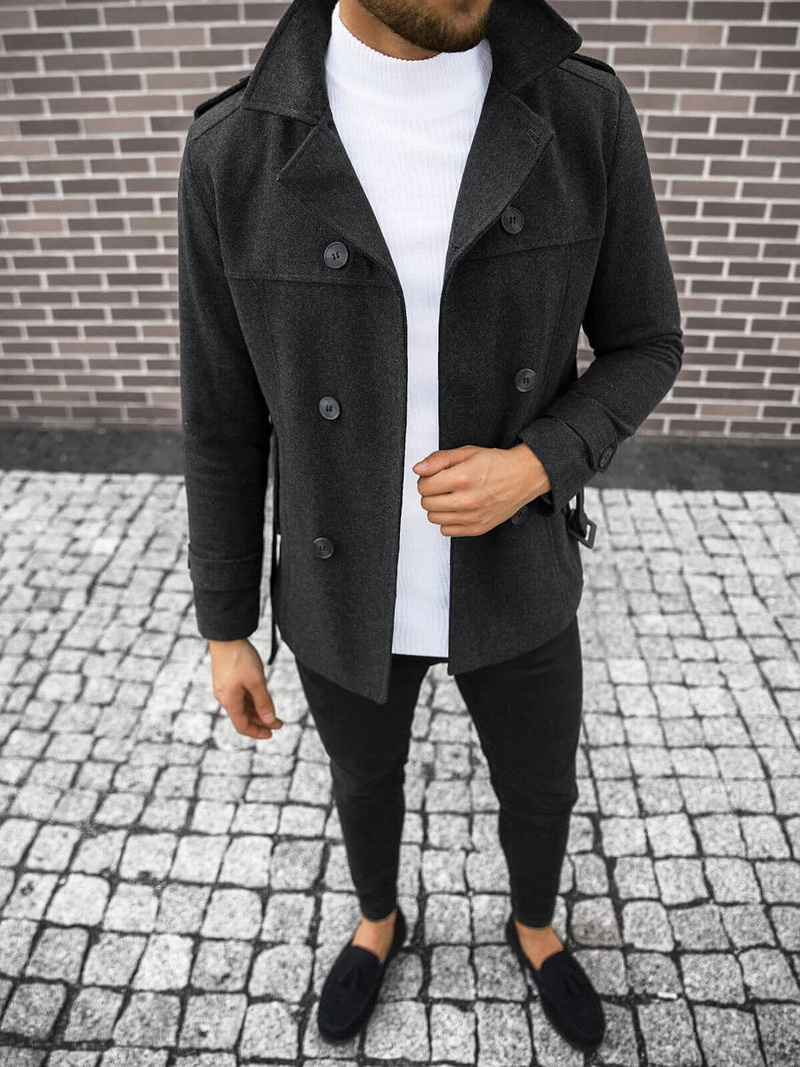 Pánský Kabát Antracit OZONEE O/5627