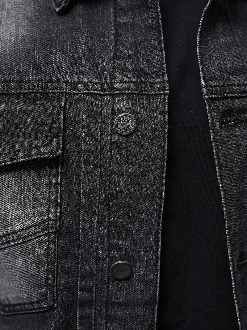 Pánská Džínová Bunda Černá OZONEE NB/MJ521N