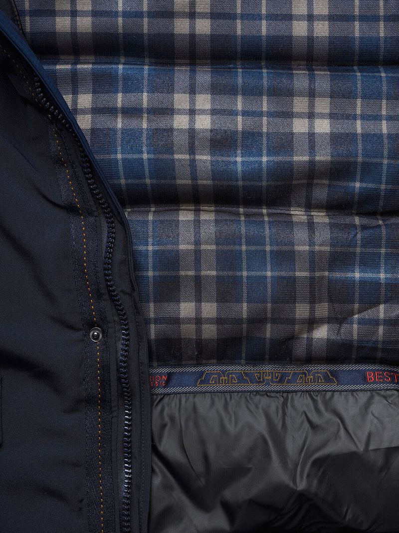 Pánská Zimní Bunda Námořnická Modřá OZONEE JS/5M718/215