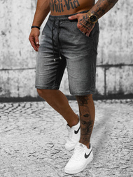 Pánské Džínové Kraťasy Černé OZONEE NB/MP0276N