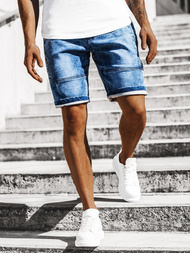 Pánské džínové kraťasy Modré OZONEE RF/HY319