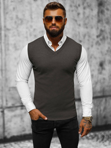 Pánský Svetr Grafitové OZONEE NB/MM6005/3Z