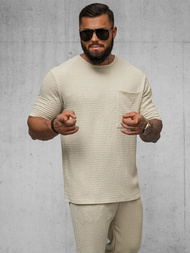 Pánské Tričko Béžový OZONEE O/Y960T