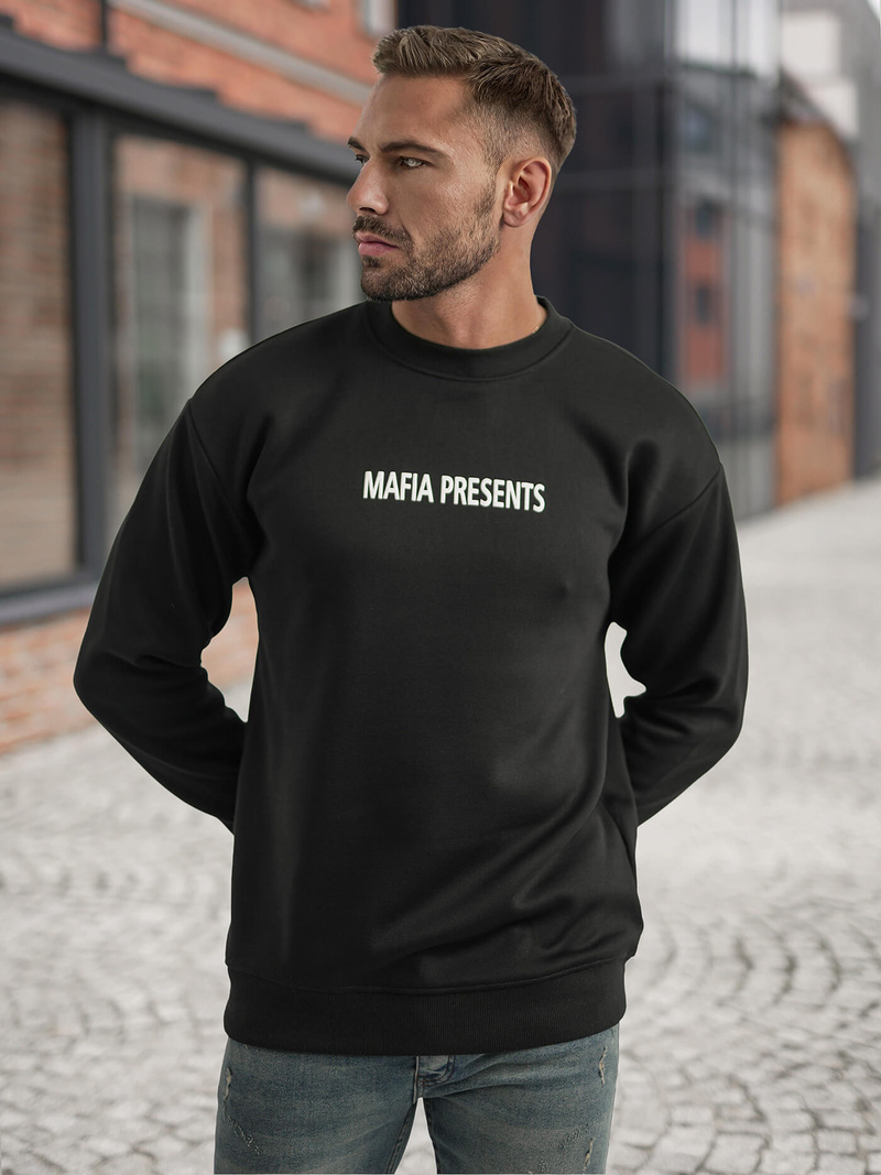 Pánská Mikina Černá OZONEE JS/65B3919/3