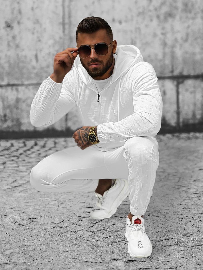 Pánská Tepláková Souprava Bílý OZONEE O/3A162