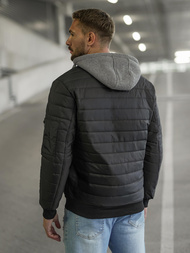 Pánská Bunda Černá OZONEE JS/8M985/392Z