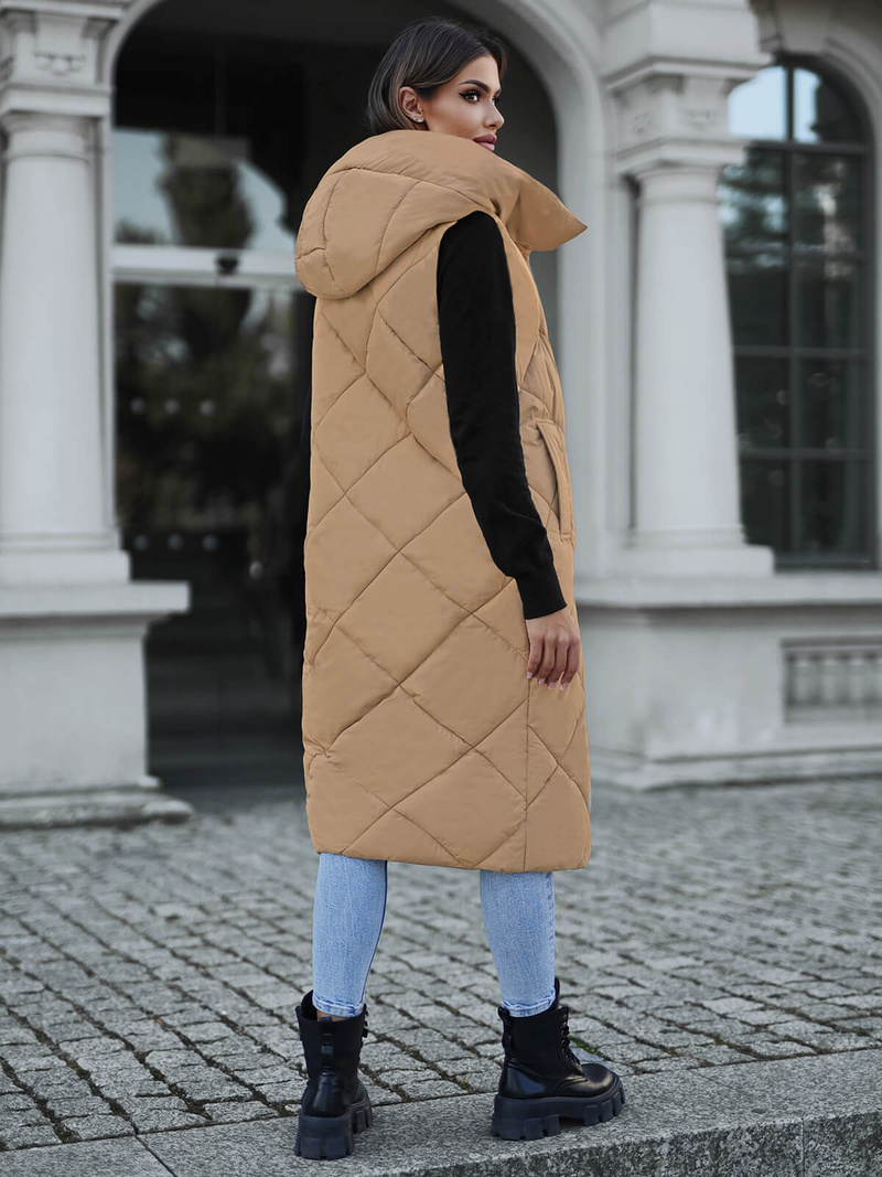 Dámská vesta camelová OZONEE JS/5M3165/84Z