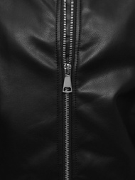 Dámská Kožená Bunda Černá OZONEE O/G116Z