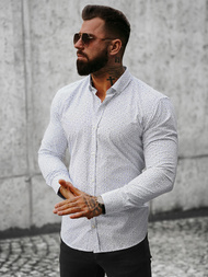 Pánská Košile Bílá/4 OZONEE O/CLS349