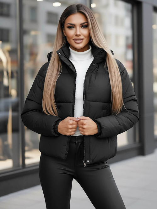 Dámská Bunda Černá OZONEE JS/16M9188/392Z