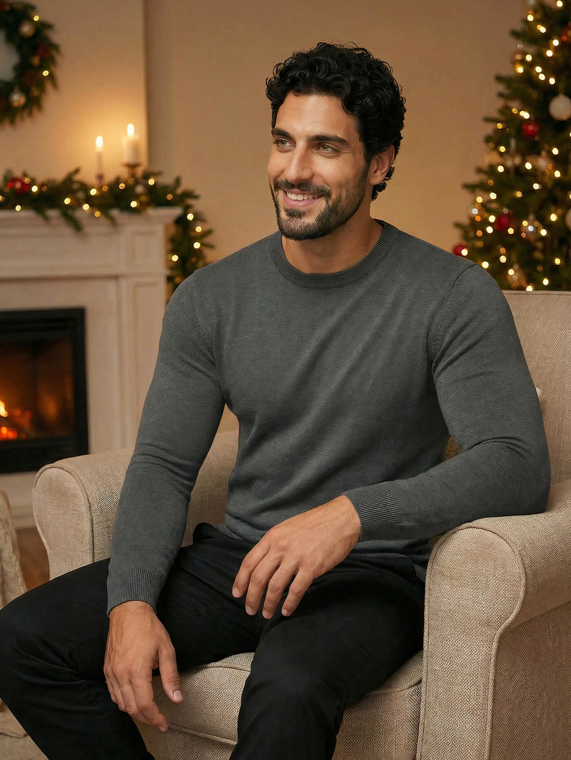 Pánský Svetr Grafitový OZONEE NB/MMB602/3Z