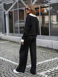 Dámská dvoudílná tepláková souprava černá OZONEE JS/26C8805/3