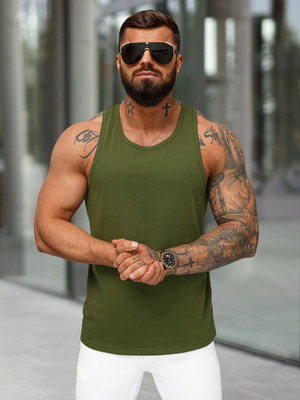 Pánské Tílko Khaki OZONEE JS/99002Z