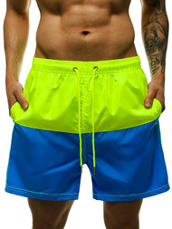 Pánské koupací šortky žlutá modrá OZONEE JS/YW02059