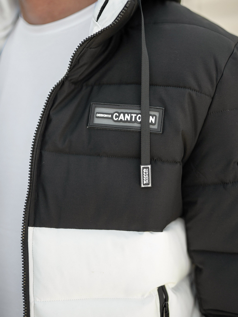 Pánská Zimní Bunda Černo-Bílá OZONEE JS/31M5083/281