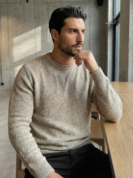 Pánský Svetr Béžový OZONEE JS/59B3600/155