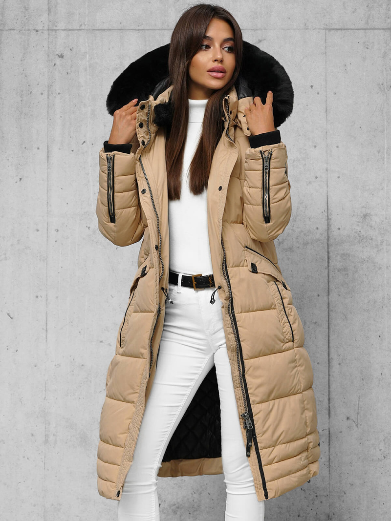 Dámská Bunda Béžová OZONEE O/W377