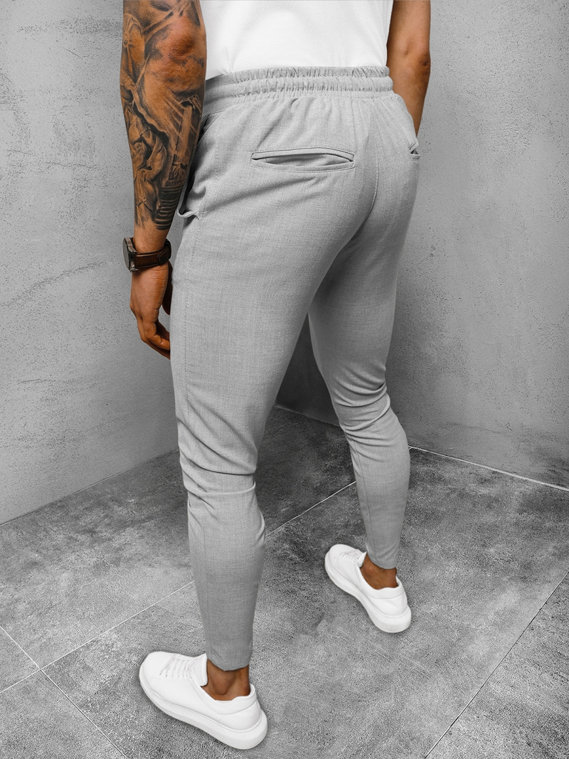 Pánské Chino Kalhoty Šedé OZONEE DJ/2298/22