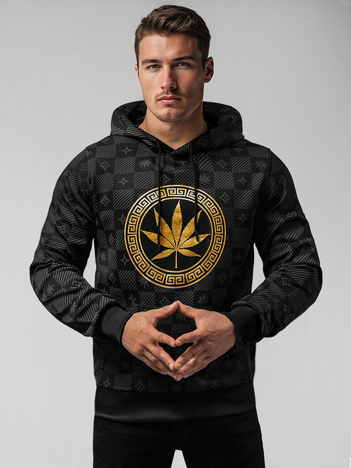 Pánská Mikina Černá OZONEE O/B265Z