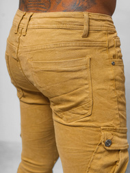 Pánské Džíny Jogger Tmavě-Béžové OZONEE O/E6979H