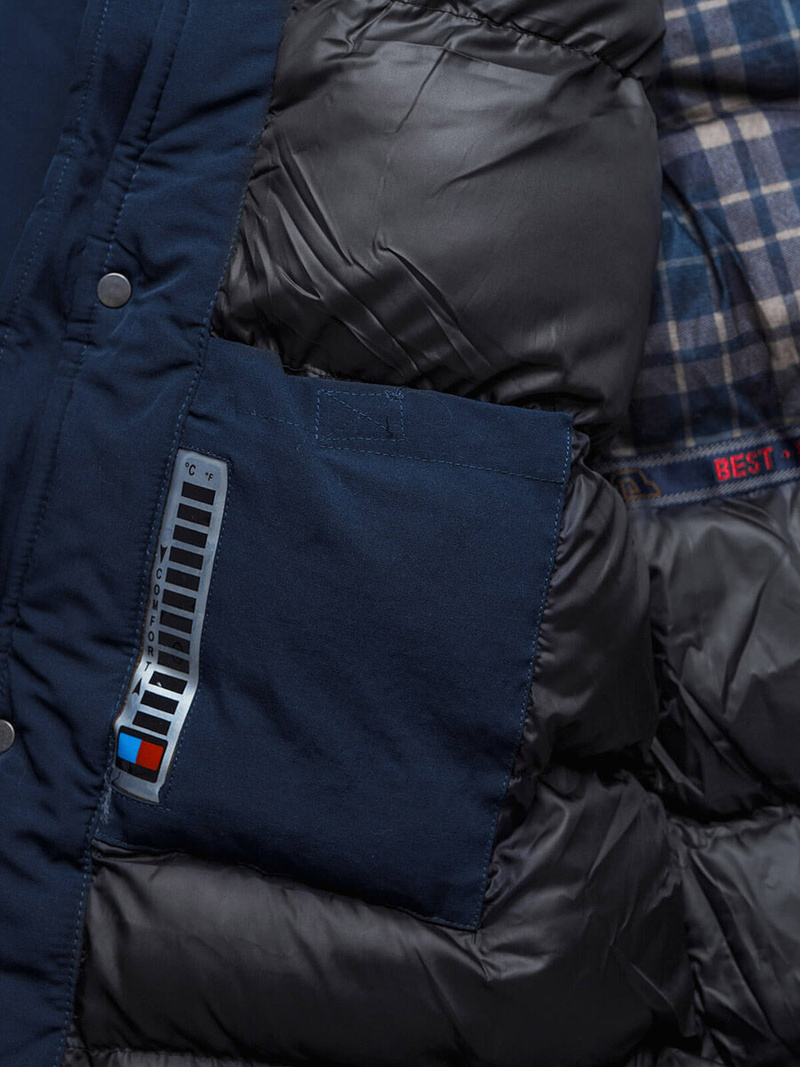 Pánská Zimní Bunda Námořnická Modřá OZONEE JS/5M718/215