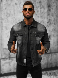 Pánská Džínová Bunda Černá OZONEE NB/MJ521N