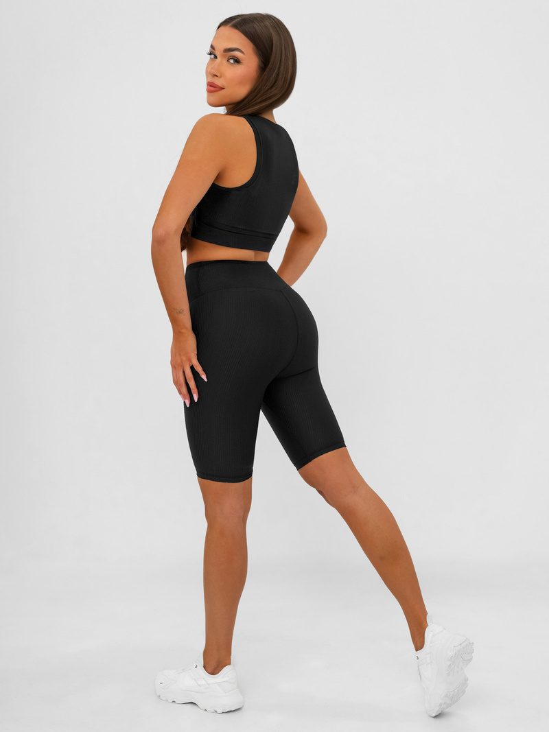 Krátké dámské legíny černé OZONEE JS/17K597/3