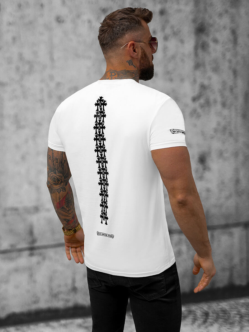 Pánské Tričko Bílé OZONEE NB/MT3044