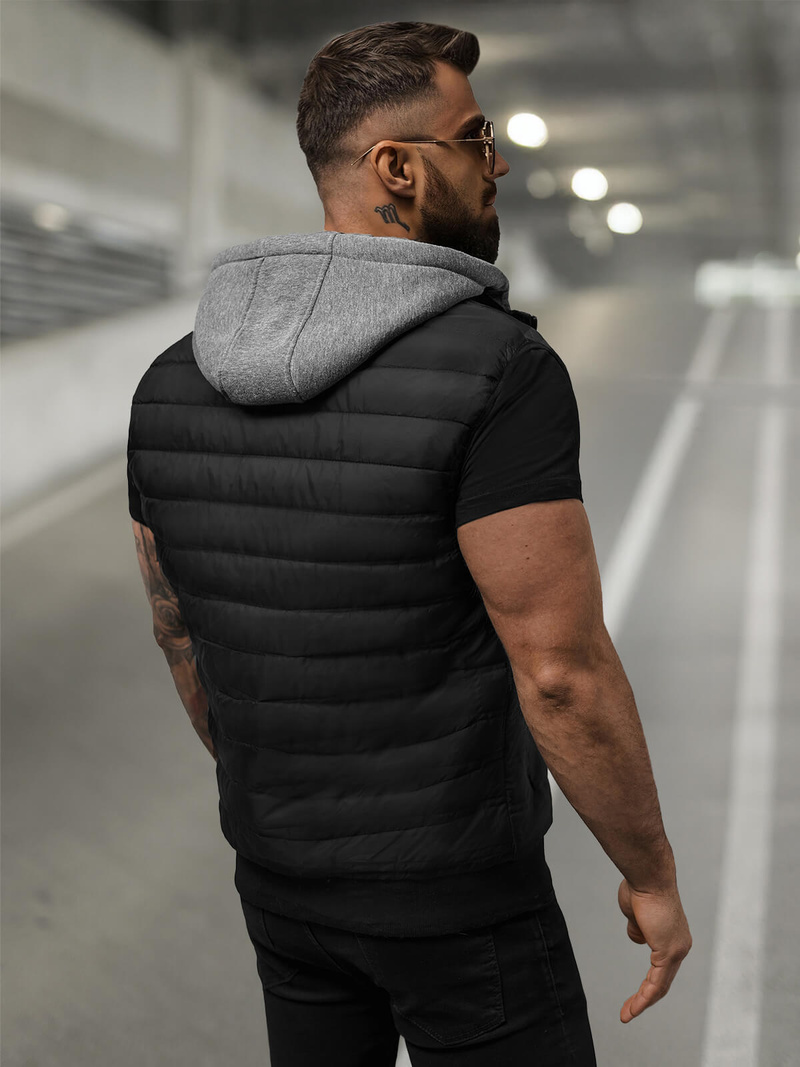 Pánská Vesta Černá OZONEE JS/8M983/392