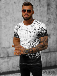 Pánské Tričko Bílé OZONEE JS/S019/1Z