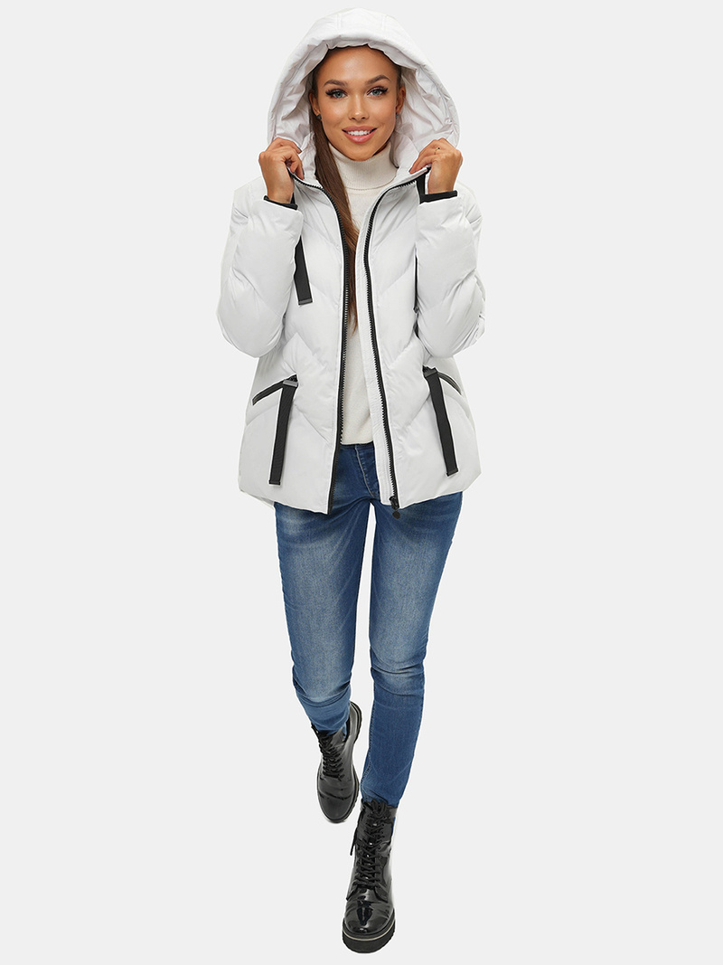 Dámská Zimní Bunda Bílá OZONEE JS/M739/281