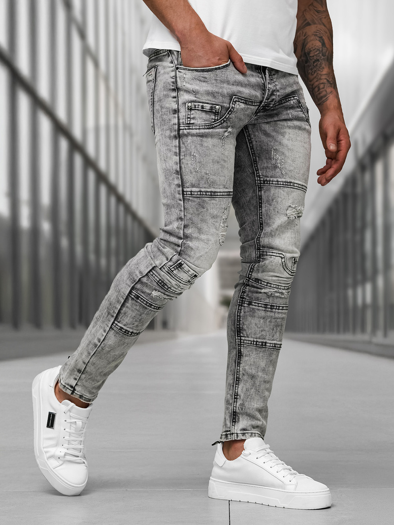 Pánské Džíny Grafitové OZONEE NB/MP0163NZ