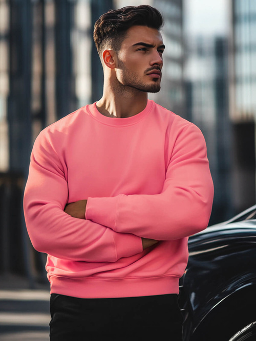 Pánská Mikina Růžová OZONEE JS/2001-10Z