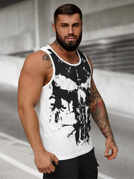 Pánské Tílko Bílé OZONEE JS/8B1708/1Z