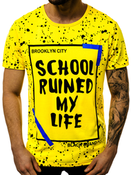 Pánské Tričko Žluté OZONEE JS/KS1978