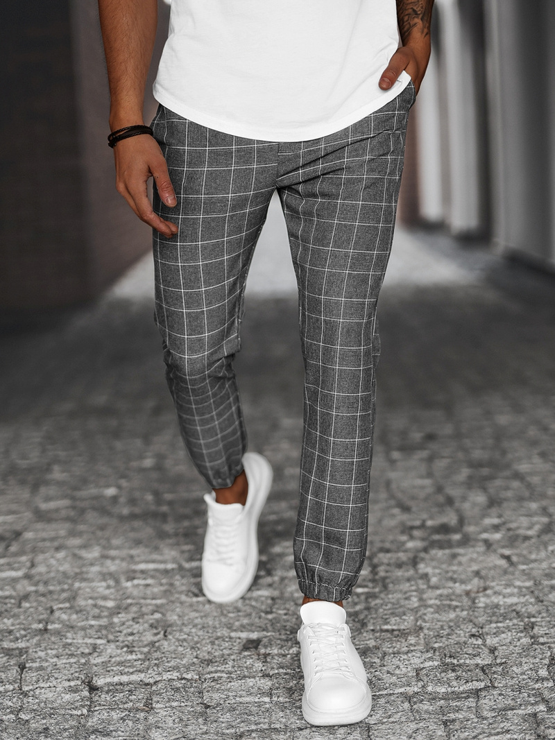 Pánské Chino Kalhoty Grafitové OZONEE DJ/2305/22