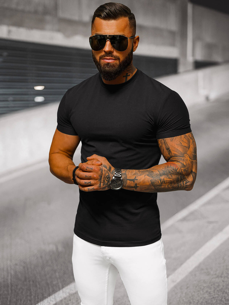 Pánské Tričko Černé OZONEE NB/MT3001Z